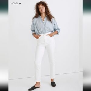 Madewell Perfect Vintage Jeans High Waist White Easter Spring New
